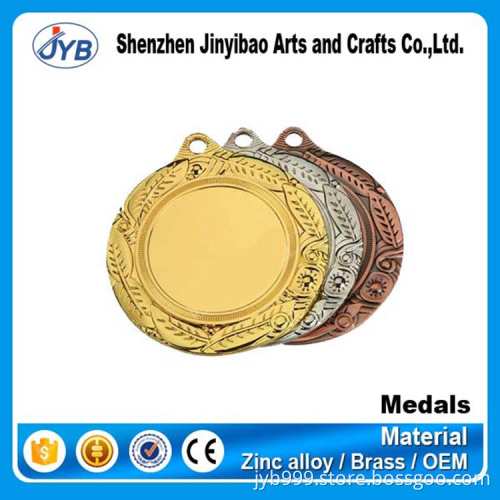 Gold plated blank taekwondo medal free OEM design offered